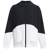 Under Armour Womens Training Armoursport Cargo Oversized Jacket- Black/White