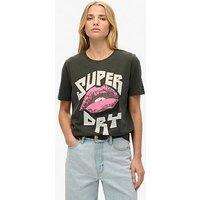 Superdry Lo-Fi Punk Poster Relaxed T-Shirt - Black