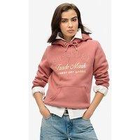 Superdry Luxe Metallic Logo Hoodie - Pink