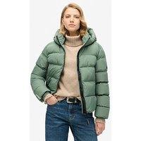 Superdry Hooded Sports Padded Jacket - Green