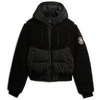 Superdry Everest Bomber Hybrid Jacket - Black