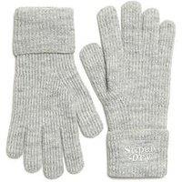 Superdry Soft Rib Knit Gloves - Grey