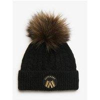 Superdry Cable Luxe Knit Beanie Hat - Black