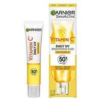Garnier Vitamin C Daily Uv, Invisible Brightening Fluid, Spf50+, Prevents + Corrects Sun Damages, Face & Neck, For All Skin Types, Cruelty Free, Vegan, 50Ml
