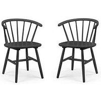 Julian Bowen Set Of 2 Modena Dining Chairs - Black
