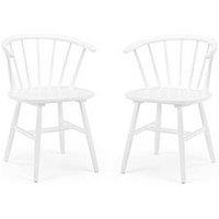 Julian Bowen Set Of 2 Modena Dining Chairs - White