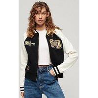Superdry College Graphic Jersey Bomber - Black