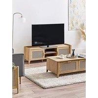 Julian Bowen Sydney Oak And Rattan Effect Media Unit