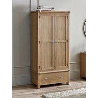 Julian Bowen Memphis Limed Oak 2 Door, 1 Drawer Wardrobe