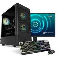 Pcspecialist Fusion 200 Gaming Desktop, 24-Inch Fhd Monitor, Keyboard & Mouse Bundle - Nvidia Geforce Rtx 4060, Amd Ryzen 5, 16Gb Ram, 1Tb Ssd