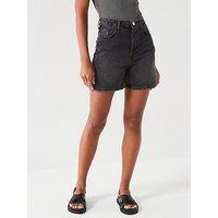 V By Very Denim Bermuda Shorts - Charcoal Grey