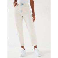 V By Very Pink Overdye Mom Jeans - Pink