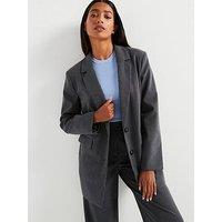 V By Very Single Breasted Blazer 3 Piece Co-Ord - Grey