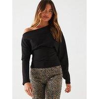 V By Very Off The Shoulder Blouse - Black