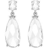 Jon Richard Rhodium Plated Cubic Zirconia Peardrop Earrings