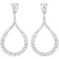 Jon Richard Rhodium Plated Cubic Zirconia Open Earrings