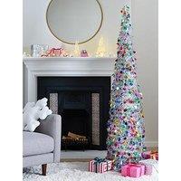 Three Kings 180Cm Pop-Up Tinsel Tree Silver