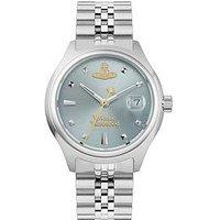 Vivienne Westwood Little Camberwell Quartz Watch With Light Blue Dial And Stainless Steel Bracelet