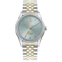 Vivienne Westwood Seymour Ladies Quartz Watch With Light Blue Dial & 2-Tone Stainless Steel Bracelet