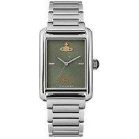 Vivienne Westwood Shacklewell Ladies Quartz Watch With Green Dial And Stainless Steel Bracelet