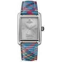 Vivienne Westwood Shacklewell Ladies Quartz Watch With Silver Dial And Tartan Strap