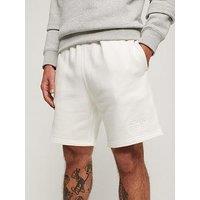 Superdry Sportswear Emboss Logo Sweat Shorts - White