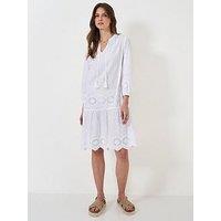 Crew Clothing Embroidered Beach Kaftan - White