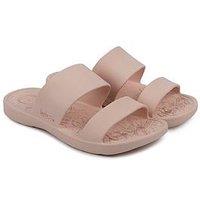Totes Solbounce Double Strap Slide Sandals - Evening Sand