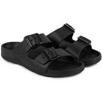 Totes Solbounce Double Adjustable Buckle Slide - Black