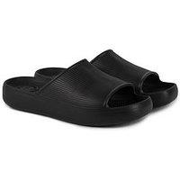 Totes Solbounce Ribbed Slide - Black