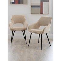 Very Home Sheldon Pair Of Dining Chairs - Brown - Fsc Certified