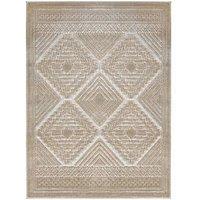 Modern Short Pile Tribal Design Rugs for Living Room Bedroom Natural Grey