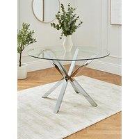 Very Home Chopstick 120 Cm Round Dining Table - Chrome