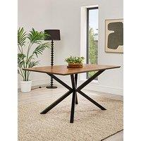 Very Home Chopstick 160 X 90 Cm Wood Top Dining Table - Brown/Black