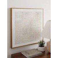 Very Home White Carved Squares Wall Art 60X60Cm
