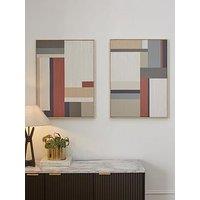 Very Home Set Of 2 Abstract Canvas 80X60Cm
