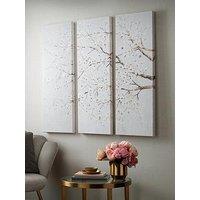 Art For The Home Blossom Tree Trail Set Of 3 Canvases