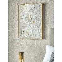 Art For The Home Marble Luxe Metallic Foil Embellished Framed Canvas