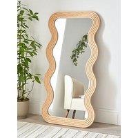 Very Home Wiggle Wooden Leaner Mirror 120X60Cm
