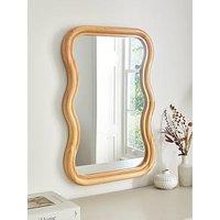 Very Home Wiggle Wooden Mirror 60X40Cm