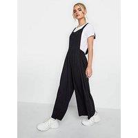 Pixiegirl Petite Black Tie Strap Button Front Jumpsuit