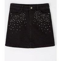 V By Very Girls Diamante Denim Skirt