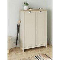 Gfw Lancaster 2 Door Shoe Cabinet - Cream/Oak - Fsc Certified