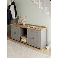 Gfw Lancaster 2 Door Shoe Bench - Grey - Fsc Certified