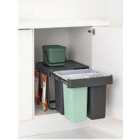 Brabantia Sort & Go Built-In Bin - 10 + 10 + 20-Litre Capacity