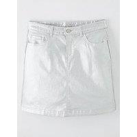 V By Very Girls Metallic Party Skirt - Silver