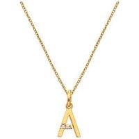 Hot Diamonds Hd X Jj Letter Pendant - Gold Plated