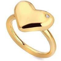 Hot Diamonds Hd X Jj Desire Statement Ring - Gold Plated