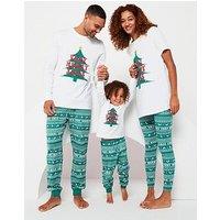 V By Very Kids Family Christmas Unisex Pyjama - Green