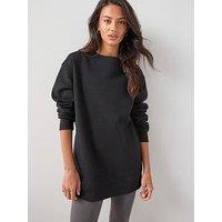 The Very Collection Crew Neck Longline Sweatshirt - Black